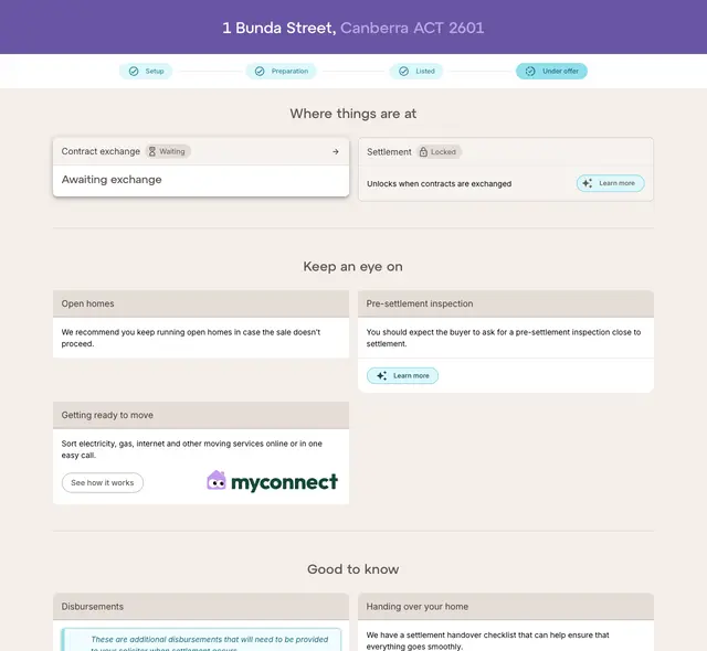 Lystr sale settlement dashboard